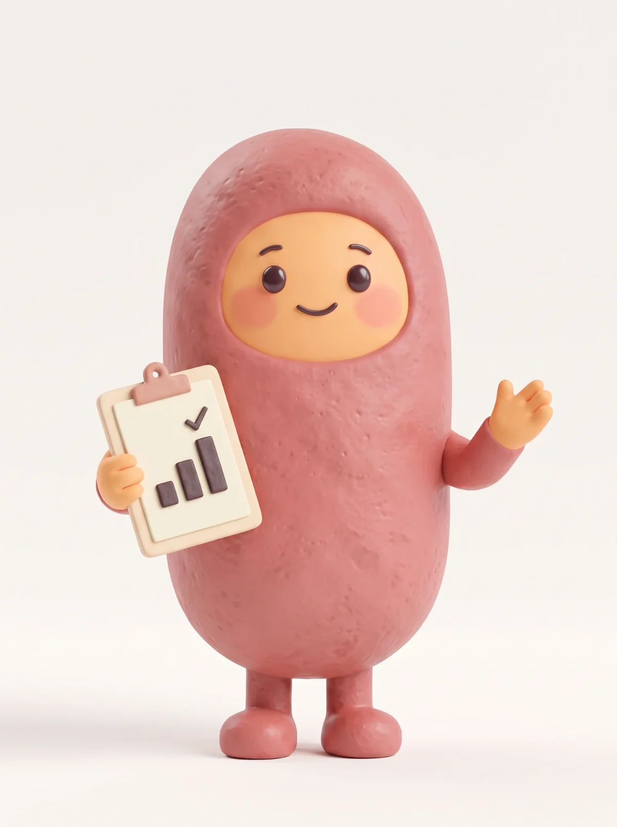Sadie, Fortavo's AI sales coach: a friendly character holding a clipboard with a rising chart